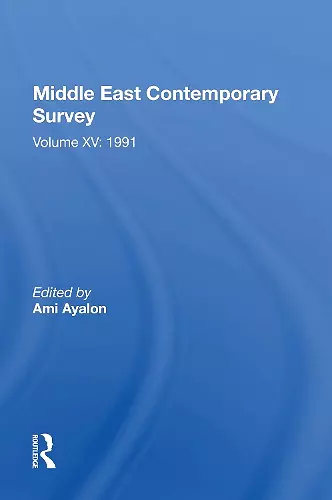 Middle East Contemporary Survey, Volume Xv: 1991 cover