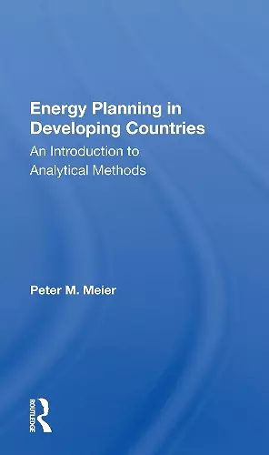 Energy Planning In Developing Countries cover