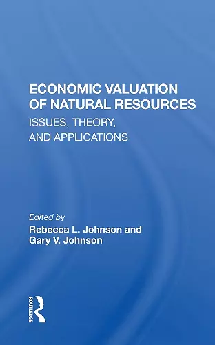 Economic Valuation Of Natural Resources cover