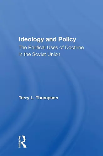 Ideology And Policy cover