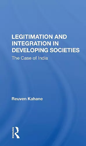 Legitimation And Integration In Developing Societies cover