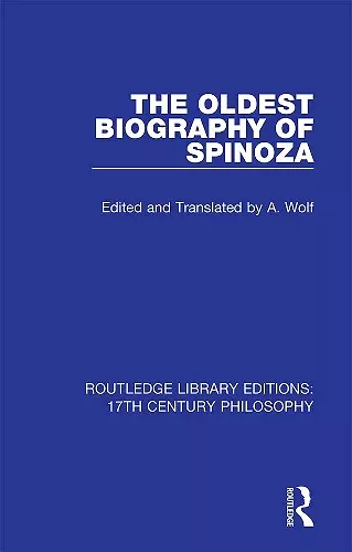 The Oldest Biography of Spinoza cover