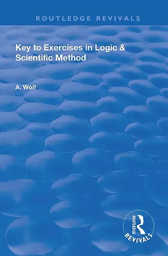 Key to Exercises in Logic and Scientific Method cover