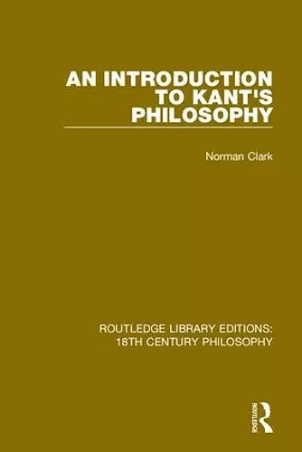 An Introduction to Kant's Philosophy cover