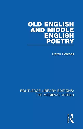 Old English and Middle English Poetry cover