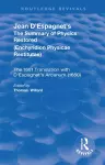 Jean D'Espagnet's The Summary of Physics Restored cover