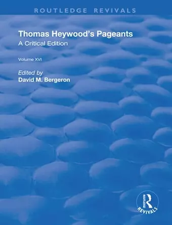 Thomas Heywood's Pageants cover