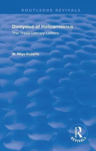 The Three Literary Letters cover