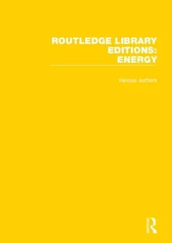 Routledge Library Editions: Energy cover