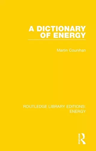 A Dictionary of Energy cover