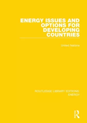 Energy Issues and Options for Developing Countries cover