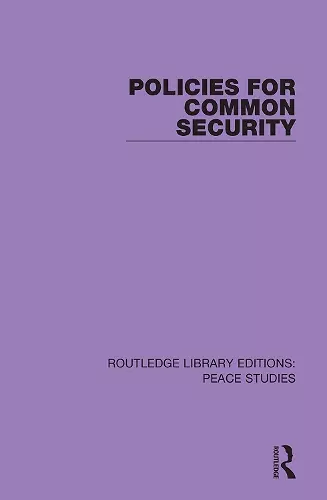 Policies for Common Security cover