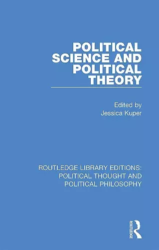 Political Science and Political Theory cover