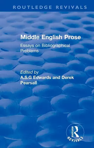 Middle English Prose cover