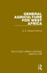 General Agriculture for West Africa cover