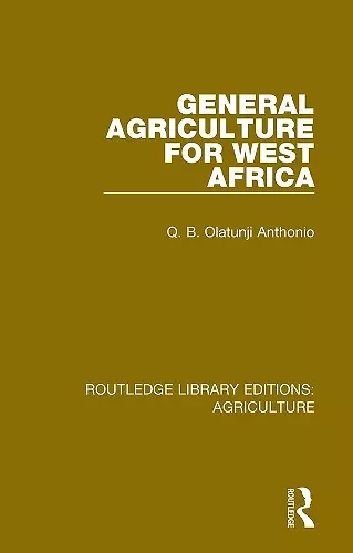 General Agriculture for West Africa cover