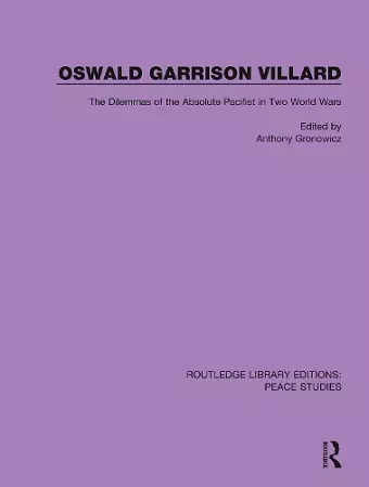 Oswald Garrison Villard cover