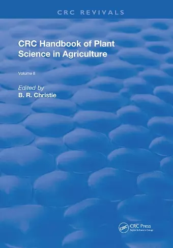 CRC Handbook of Plant Science in Agriculture cover