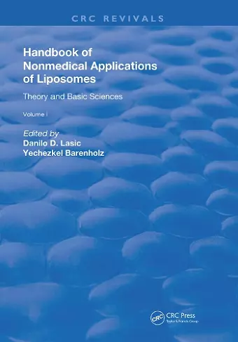 Handbook of Nonmedical Applications of Liposomes cover