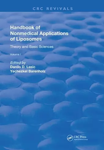 Handbook of Nonmedical Applications of Liposomes cover