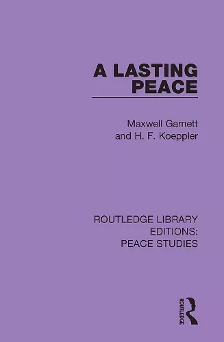 A Lasting Peace cover