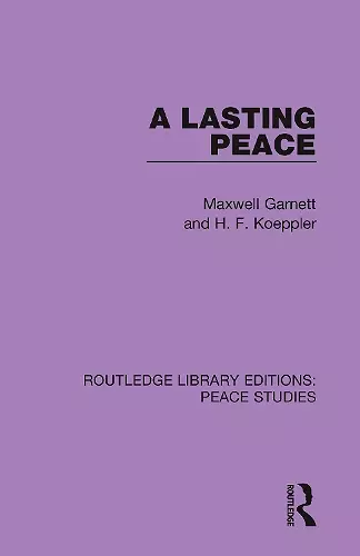 A Lasting Peace cover