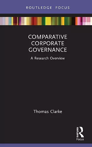 Comparative Corporate Governance cover