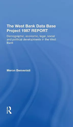 The West Bank Data Base 1987 Report cover