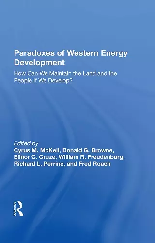 Paradoxes Of Western Energy Development cover