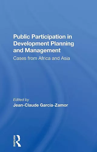 Public Participation In Development Planning And Management cover