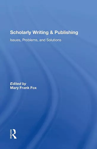 Scholarly Writing And Publishing cover