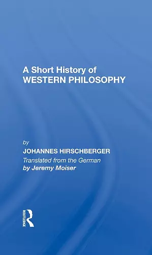 A Short History Western Philosophy cover