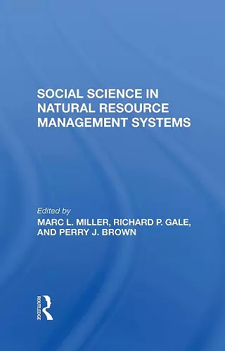 Social Science In Natural Resource Management Systems cover