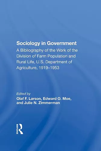 Sociology In Government cover