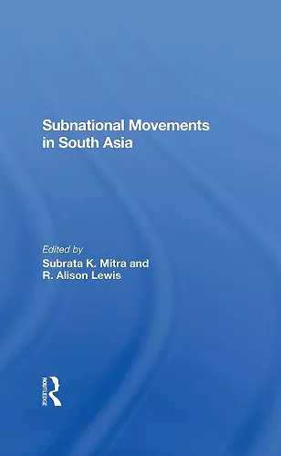 Subnational Movements In South Asia cover