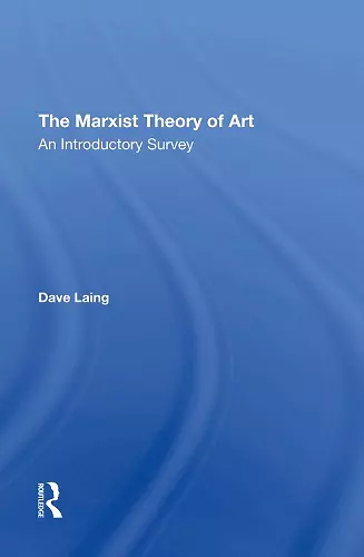 The Marxist Theory Of Art cover