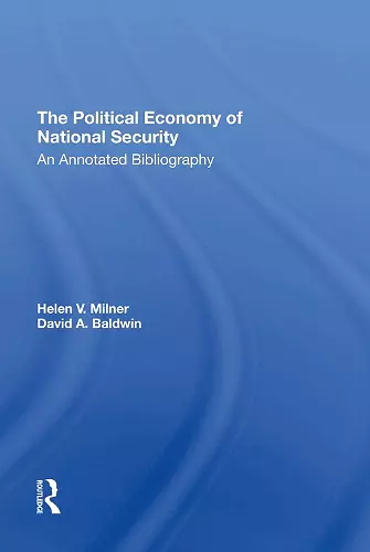 The Political Economy Of National Security cover