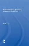 On Transforming Philosophy cover