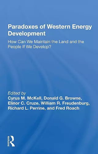 Paradoxes Of Western Energy Development cover