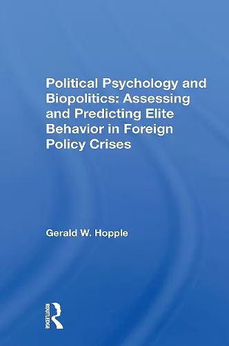 Political Psychology And Biopolitics cover