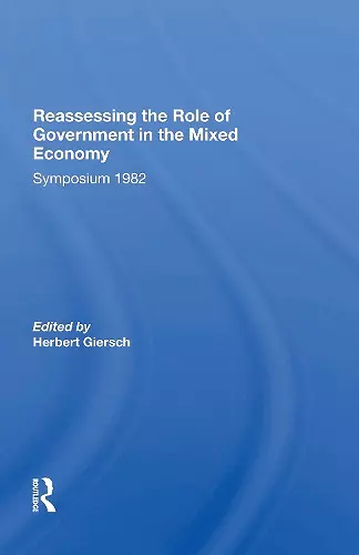 Reassessing/ Avail.hc.only! The Mixed Economy cover