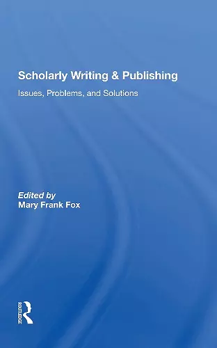 Scholarly Writing And Publishing cover