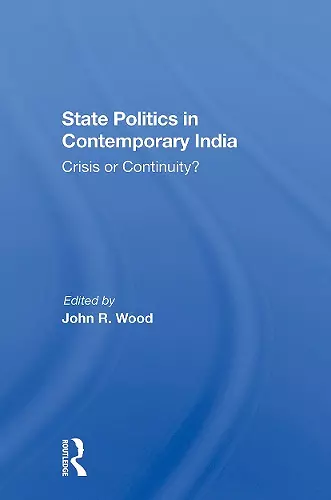 State Politics In Contemporary India cover