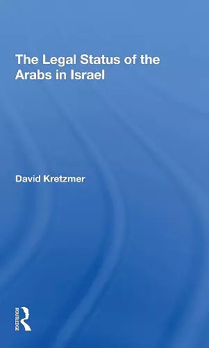 The Legal Status Of The Arabs In Israel cover