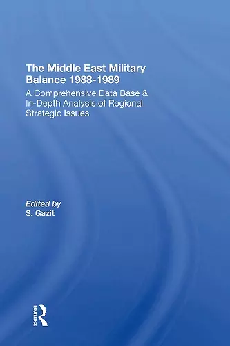 The Middle East Military Balance 1988-1989 cover