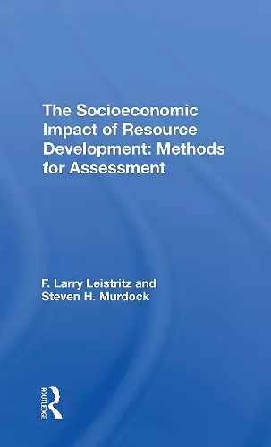 The Socioeconomic Impact Of Resource Development cover