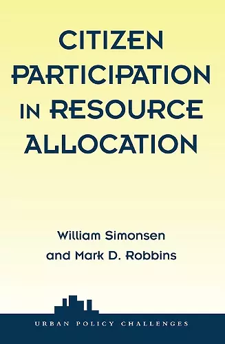 Citizen Participation In Resource Allocation cover