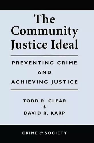 The Community Justice Ideal cover