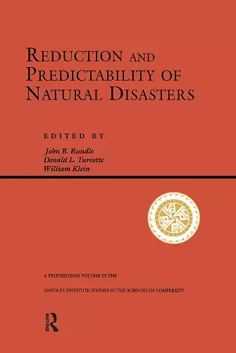 Reduction And Predictability Of Natural Disasters cover