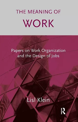 The Meaning of Work cover